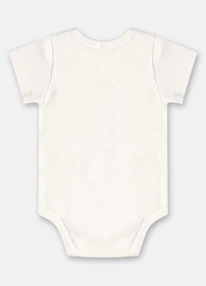 Up Baby - Body em Suedine para Bebê Menino Branco - UP BABY