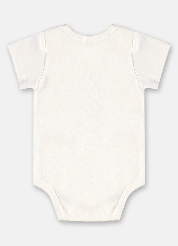 Up Baby - Body em Suedine para Bebê Menino Branco 2