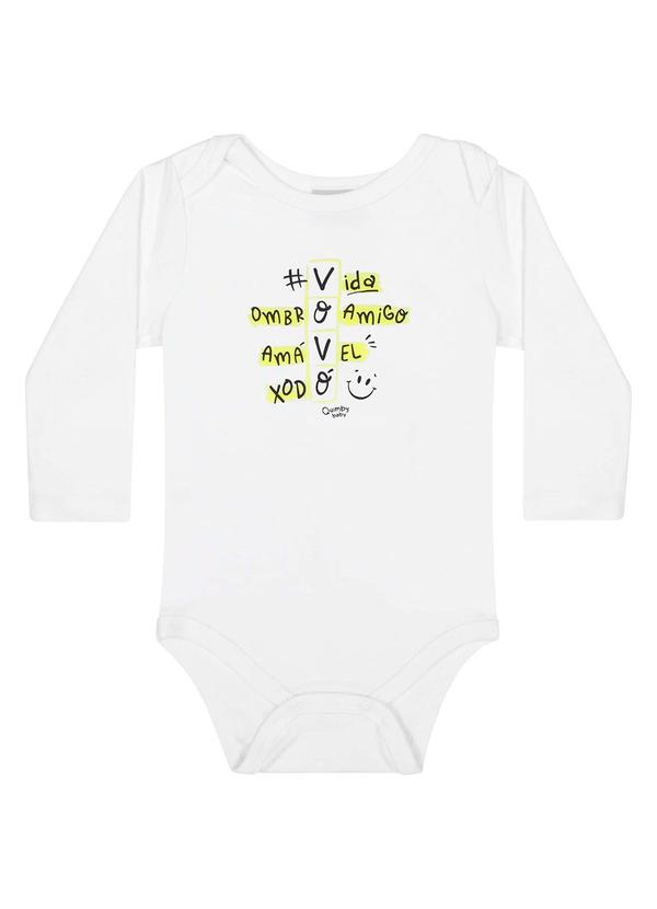 Quimby - Body em Suedine Unissex para Bebê Branco