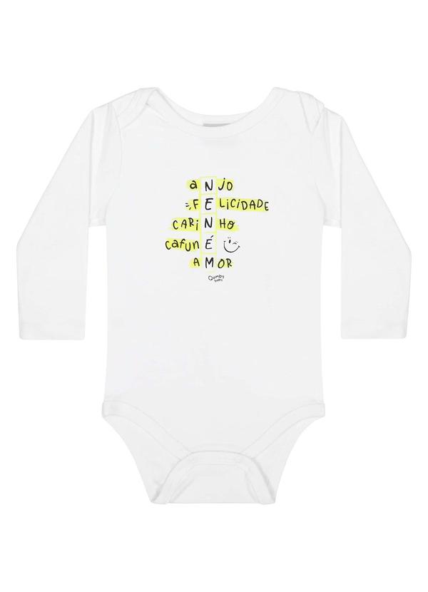 Quimby - Body em Suedine Unissex para Bebê Branco