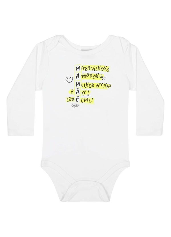 Quimby - Body em Suedine Unissex para Bebê Branco