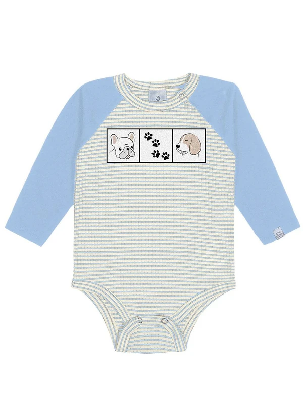 Abrange - Body Listrado Baby Bege