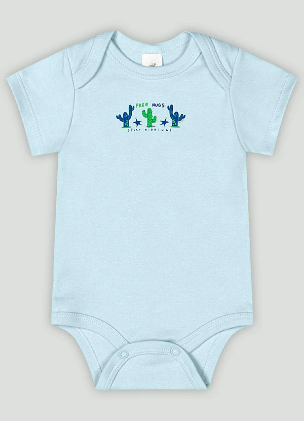 Up Baby - Body Manga Curta Bebê Menino Up Baby Azul