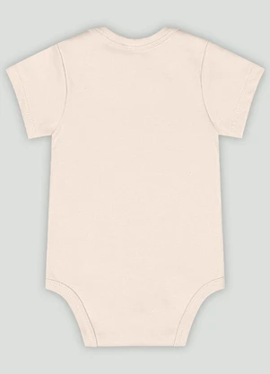 Body Manga Curta Bebê Menino Up Baby Bege - UP BABY