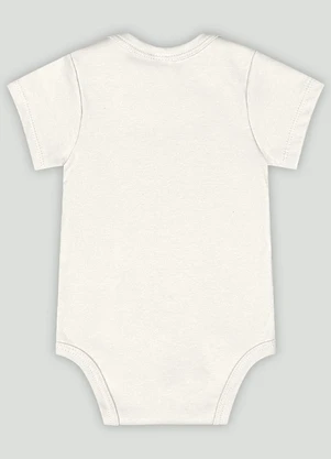 Body Manga Curta Bebê Menino Up Baby Branco - UP BABY