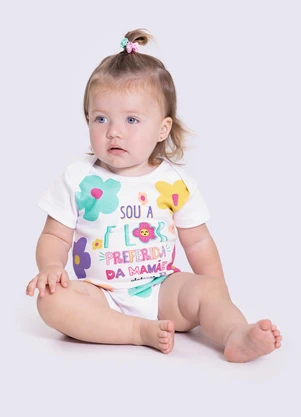 Alakazoo - Body Manga Curta com Estampa Divertida Branco - ALAKAZOO