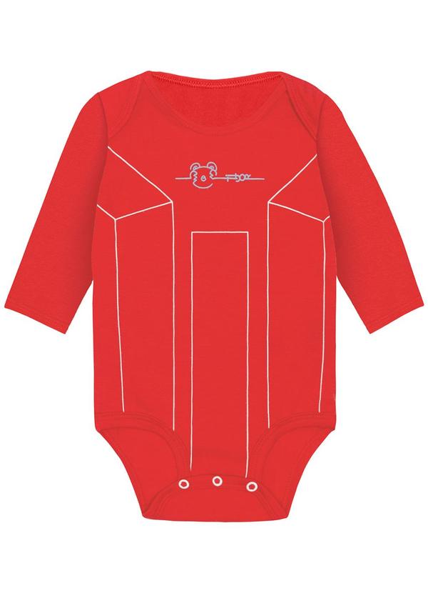 Tigor T Tigre - Body Manga Longa Antiviral Menino Bebê Vermelh