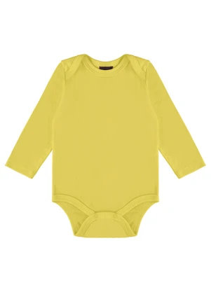 Guloseima - Body Manga Longa Básico Unissex Amarelo - GULOSEIMA