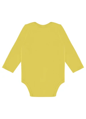 Guloseima - Body Manga Longa Básico Unissex Amarelo - GULOSEIMA