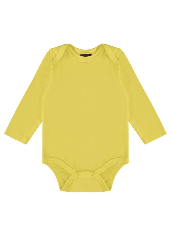 Guloseima - Body Manga Longa Básico Unissex Amarelo