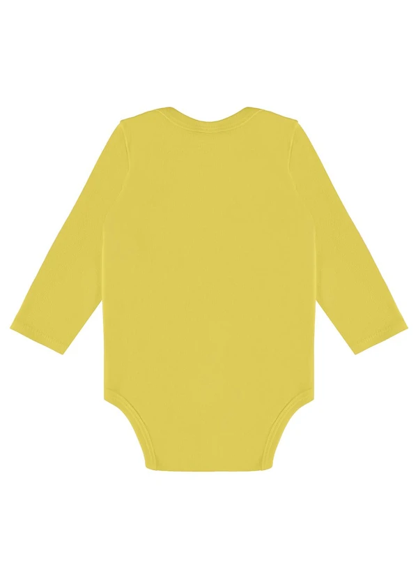 Guloseima - Body Manga Longa Básico Unissex Amarelo 2