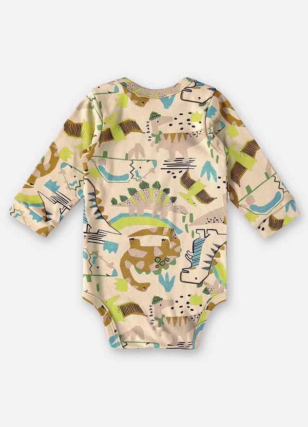 Up Baby - Body Manga Longa Bebê Menino Bege 2