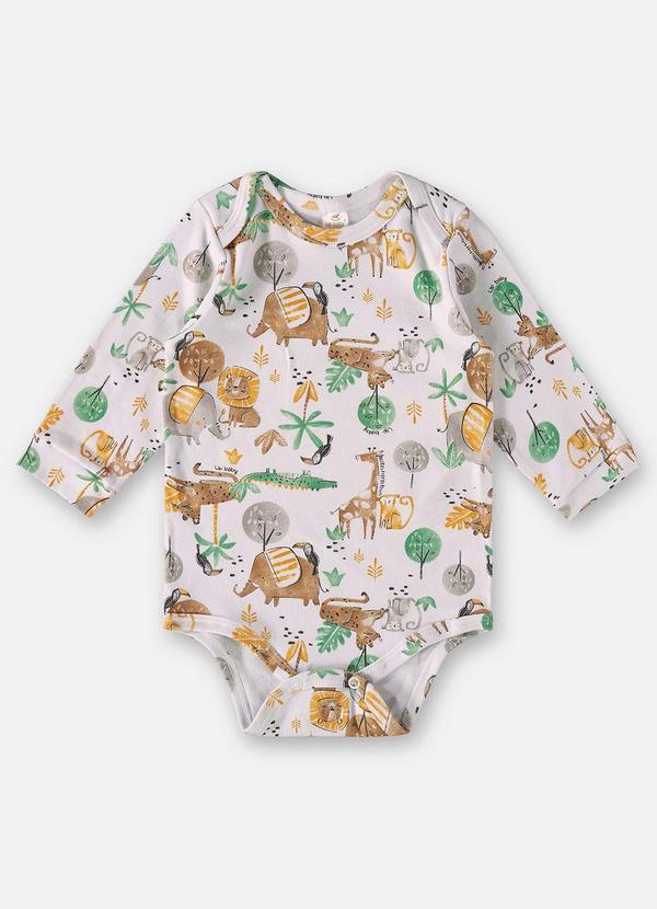 Up Baby - Body Manga Longa Bebê Menino Branco