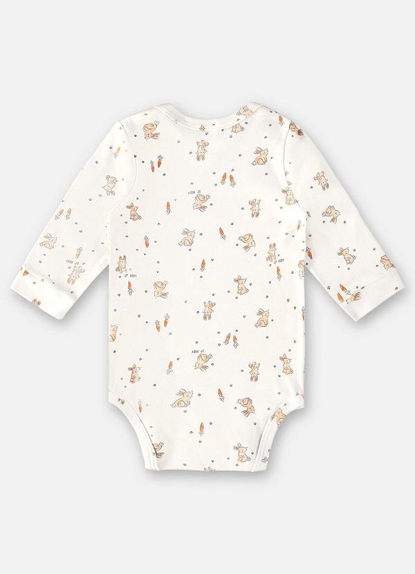 Up Baby - Body Manga Longa Bebê Menino Off White 2