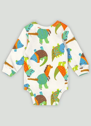 Body Manga Longa Bebê Menino Up Baby Branco - UP BABY