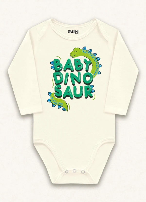 Fakini Kids - Body Manga Longa Bege