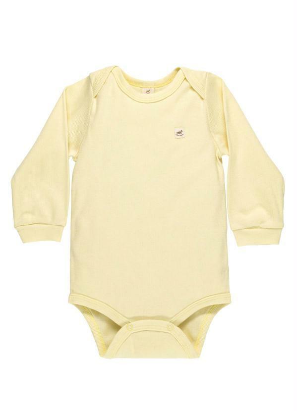 Up Baby - Body Manga Longa Nature Amarelo