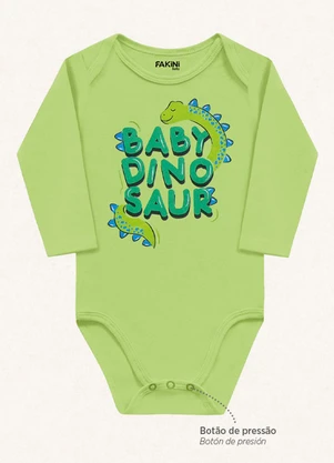 Fakini Kids - Body Manga Longa Verde - FAKINI KIDS