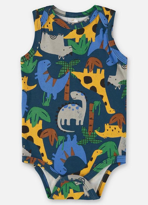 Up Baby - Body para Bebê Menino em Suedine Azul