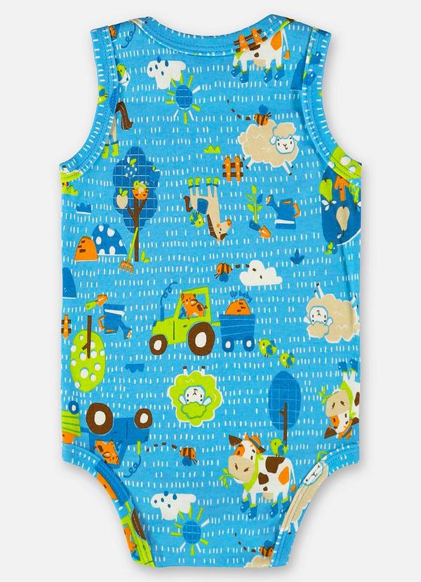 Up Baby - Body para Bebê Menino em Suedine Azul 2