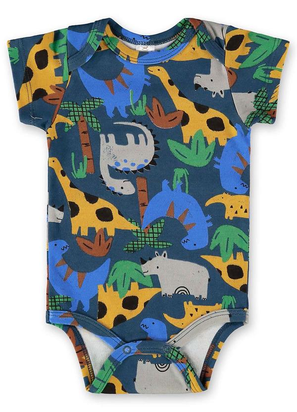 Up Baby - Body para Bebê Menino em Suedine Azul