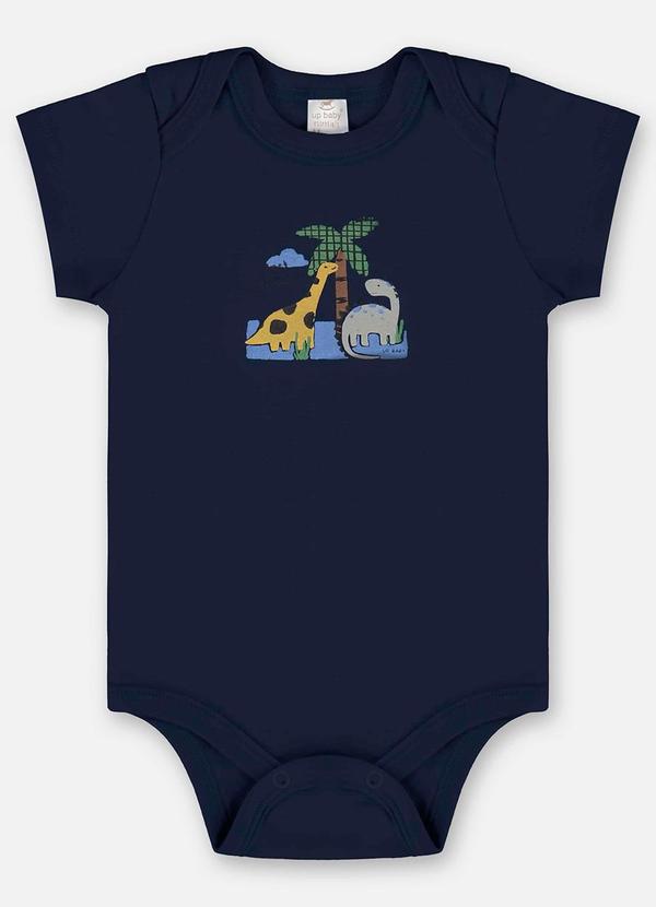 Up Baby - Body para Bebê Menino em Suedine Azul