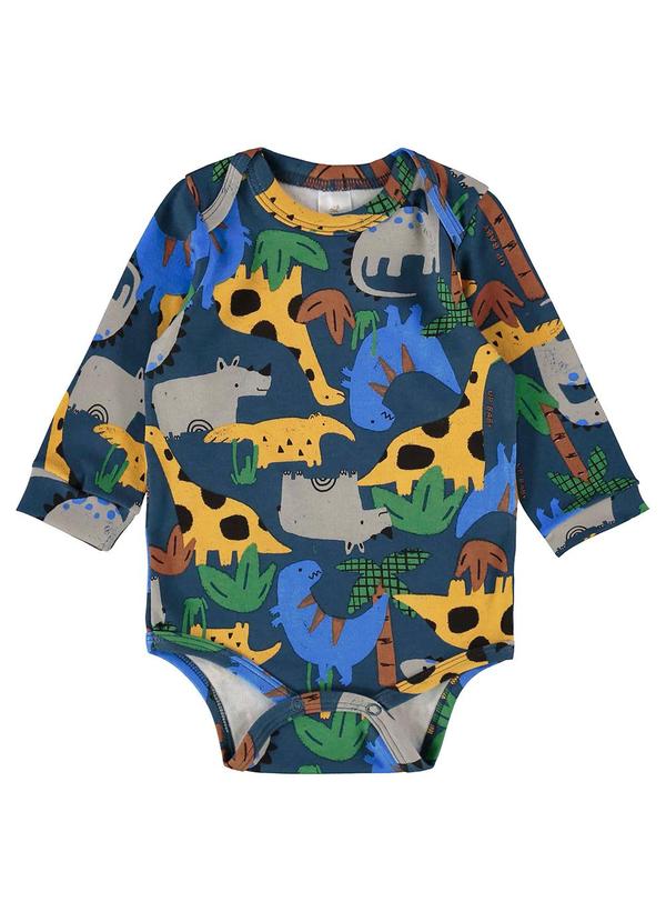 Up Baby - Body para Bebê Menino em Suedine Azul