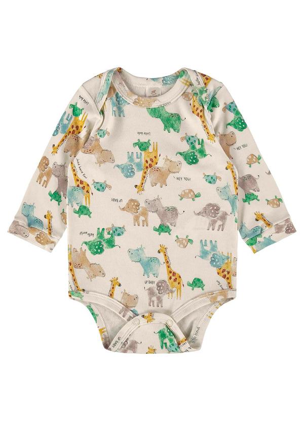 Up Baby - Body para Bebê Menino em Suedine Bege 2