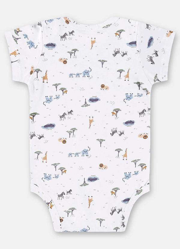 Up Baby - Body para Bebê Menino em Suedine Branco 2