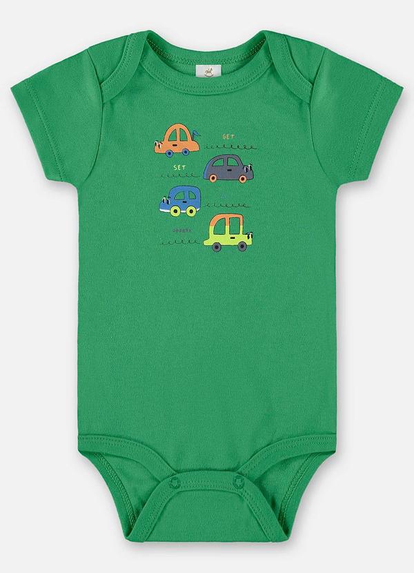 Up Baby - Body para Bebê Menino em Suedine Verde
