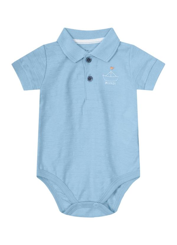 Brandili Mundi - Body Polo Bebê Menino Azul
