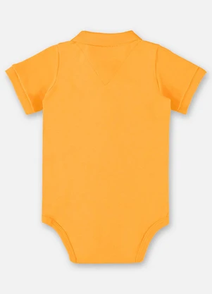 Up Baby - Body Polo em Suedine Bebê Menino Laranja - UP BABY