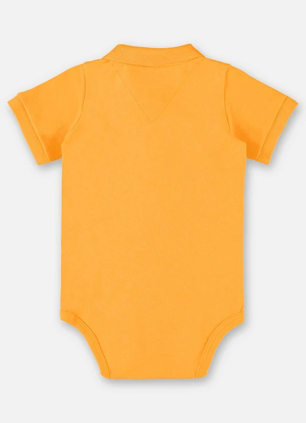 Up Baby - Body Polo em Suedine Bebê Menino Laranja 2