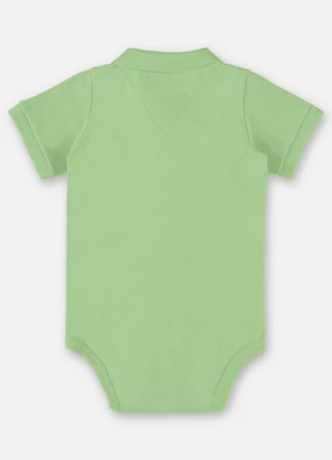 Up Baby - Body Polo em Suedine Bebê Menino Verde - UP BABY
