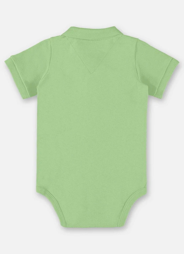 Up Baby - Body Polo em Suedine Bebê Menino Verde 2