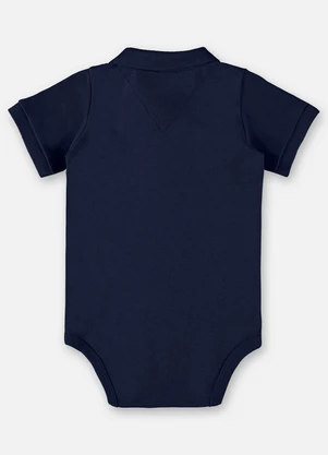 Up Baby - Body Polo em Suedine Menino Azul - UP BABY