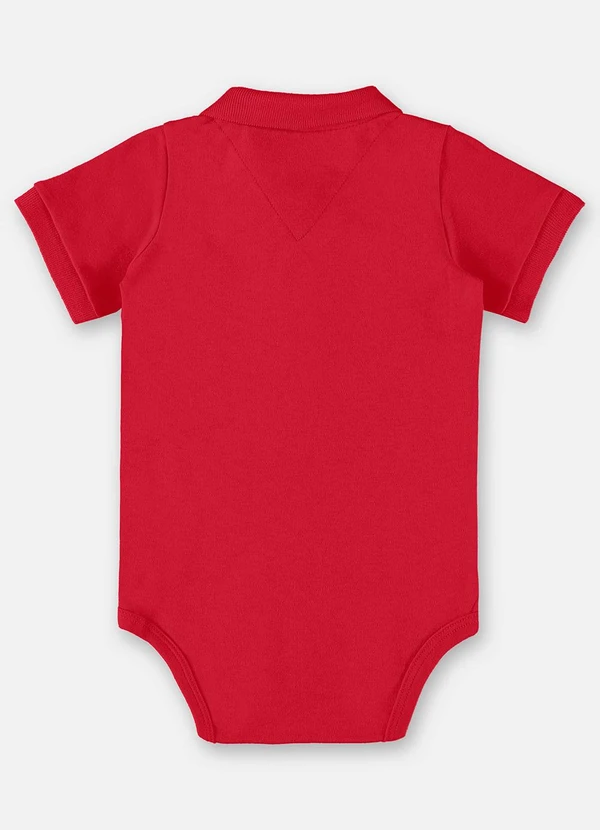 Up Baby - Body Polo em Suedine para Bebê Vermelho 2