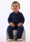 Up Baby - Body Polo Manga Longa Bebê Menino Azul - variação:  