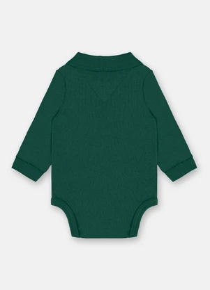Up Baby - Body Polo Manga Longa Bebê Menino Verde - UP BABY