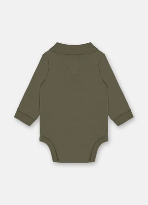 Up Baby - Body Polo Manga Longa Bebê Menino Verde - UP BABY