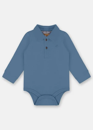 Up Baby - Body Polo para Bebê Menino Azul - UP BABY