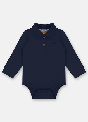 Up Baby - Body Polo para Bebê Menino Azul - UP BABY