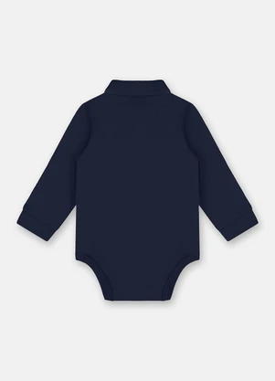 Up Baby - Body Polo para Bebê Menino Azul - UP BABY