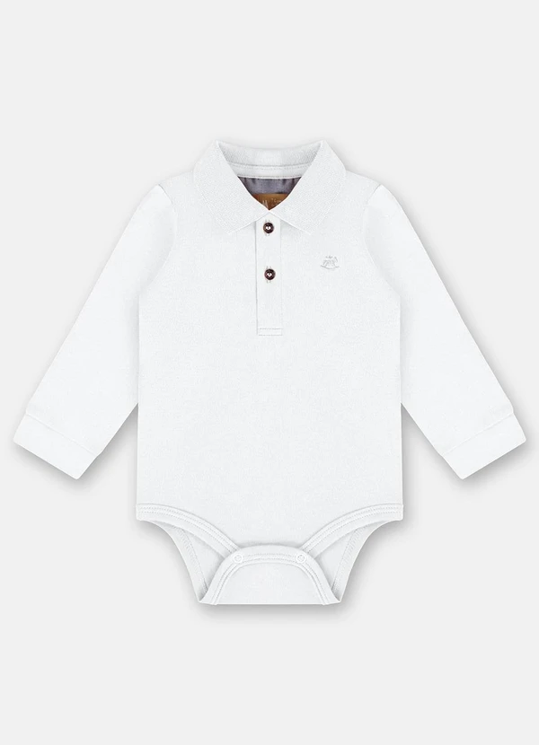 Up Baby - Body Polo para Bebê Menino Branco