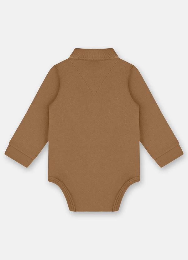 Up Baby - Body Polo para Bebê Menino Marrom 2