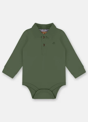 Up Baby - Body Polo para Bebê Menino Verde - UP BABY