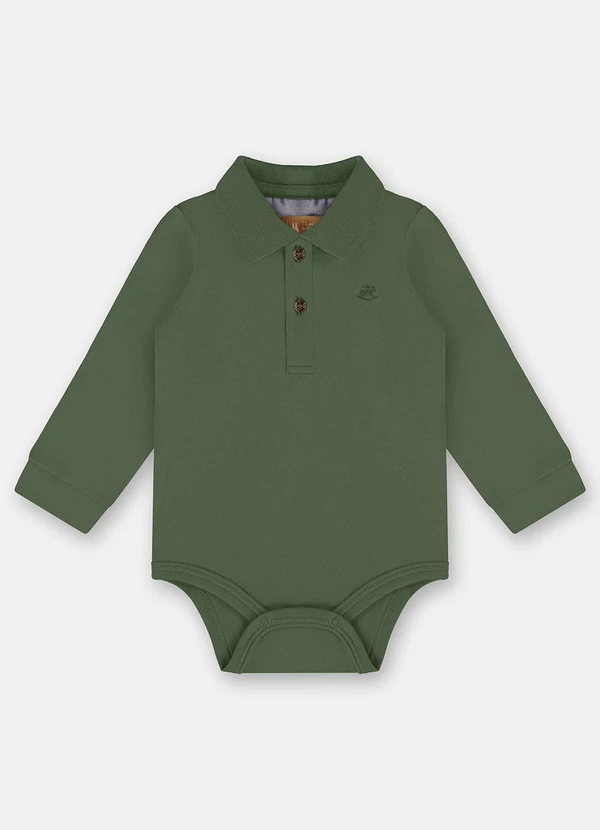 Up Baby - Body Polo para Bebê Menino Verde