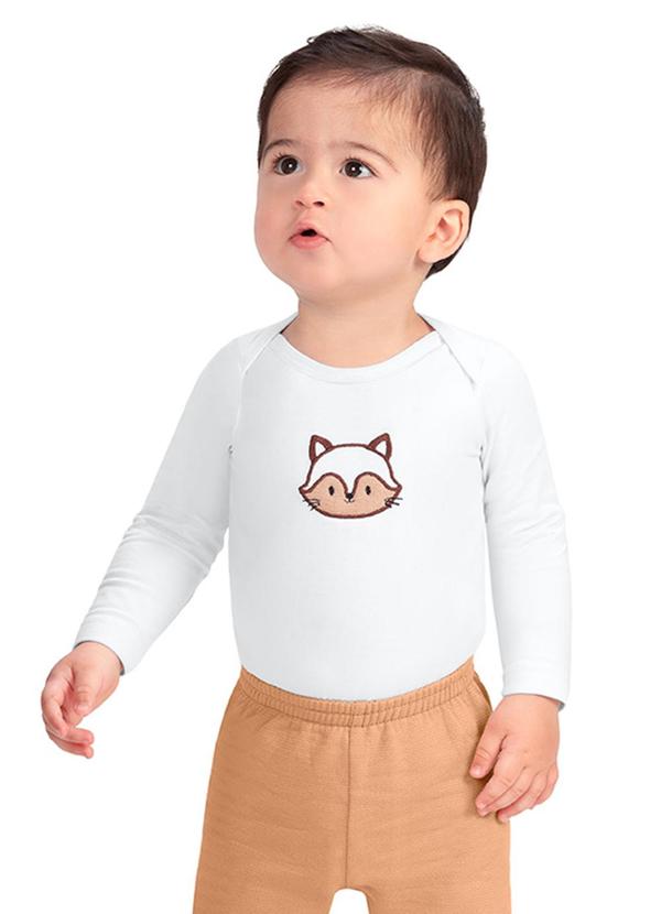 Alenice - Body Raposinha Menino Branco 1