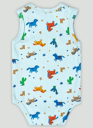 Body Regata para Bebê Menino Up Baby Azul - UP BABY