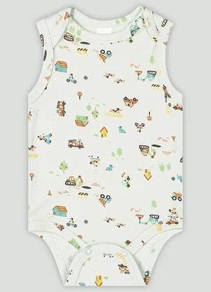 Body Regata para Bebê Menino Up Baby Verde - UP BABY